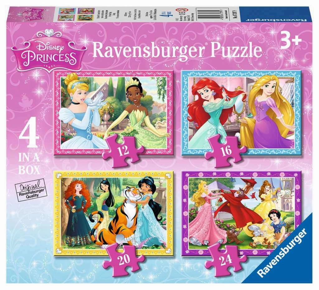 Ravensburger Disney Princess 4 in a Box Jigsaw Puzzles for Ages 3 & Up