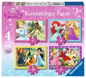 Ravensburger Disney Princess 4 in a Box Jigsaw Puzzles for Ages 3 & Up