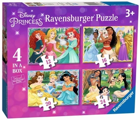 Ravensburger Disney Princess 4 In A Box Jigsaw Puzzles for Ages 3 & Up