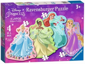 Ravensburger Disney Princess 4 in a Box Large Shaped Jigsaws Ages 3 