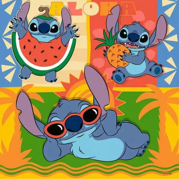 Ravensburger Disney Stitch 3 x 49 Piece Jigsaw Puzzles for Ages 5 & Up