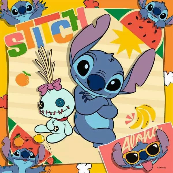 Ravensburger Disney Stitch 3 x 49 Piece Jigsaw Puzzles for Ages 5 & Up