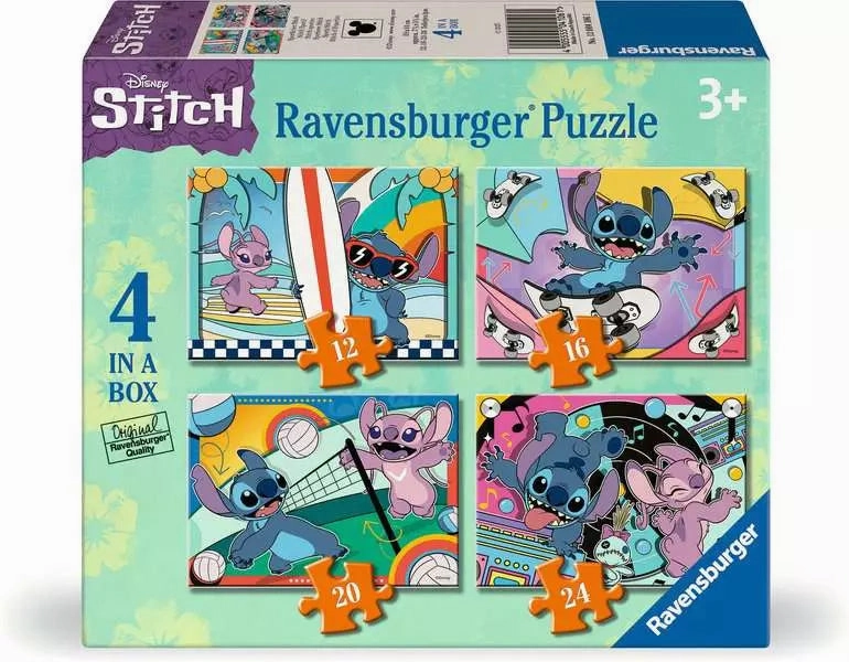 Ravensburger Disney Stitch 4 in a Box Jigsaw Puzzles for Ages 3 and Up