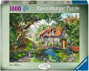 Ravensburger Down the Lane 1 Flower Hill Lane 1000PC Jigsaw for Age 14 