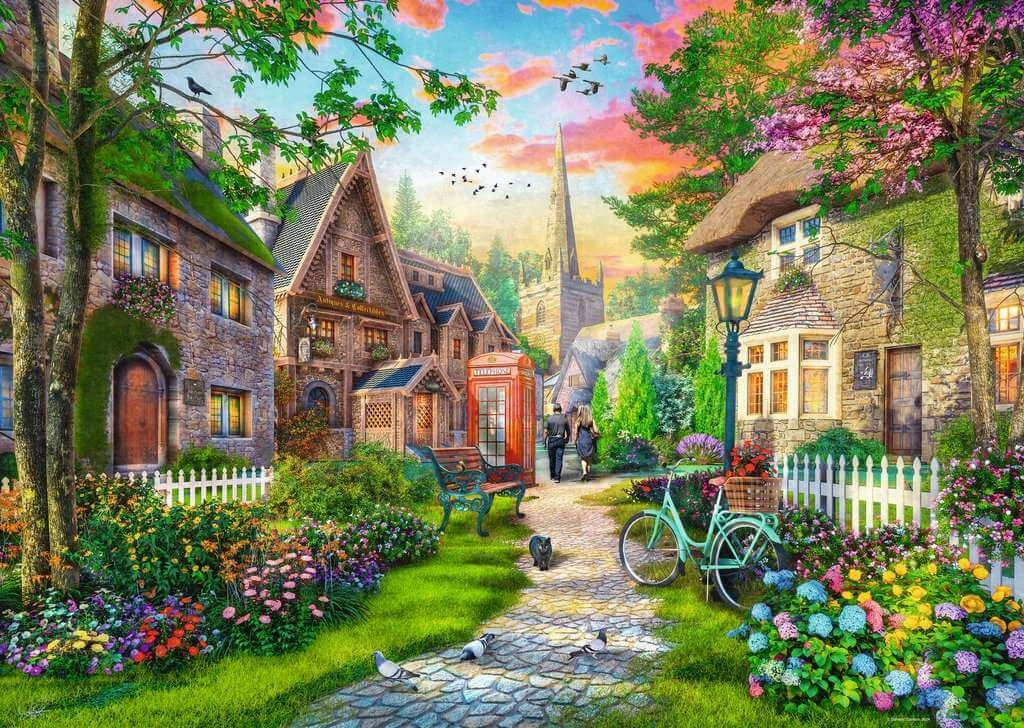 Ravensburger Down The Lane No.4 Church Lane 1000 Piece Jigsaw Ages 14 