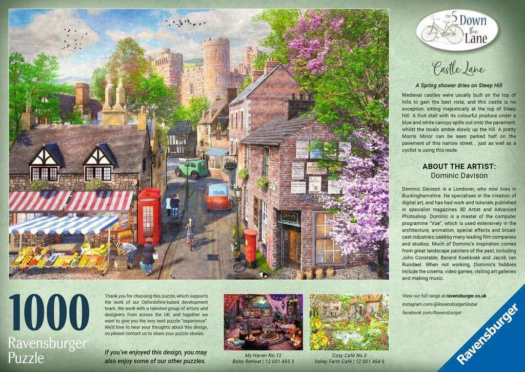 Ravensburger Down The Lane No.5 Castle Lane 1000 Piece Jigsaw Ages 14 