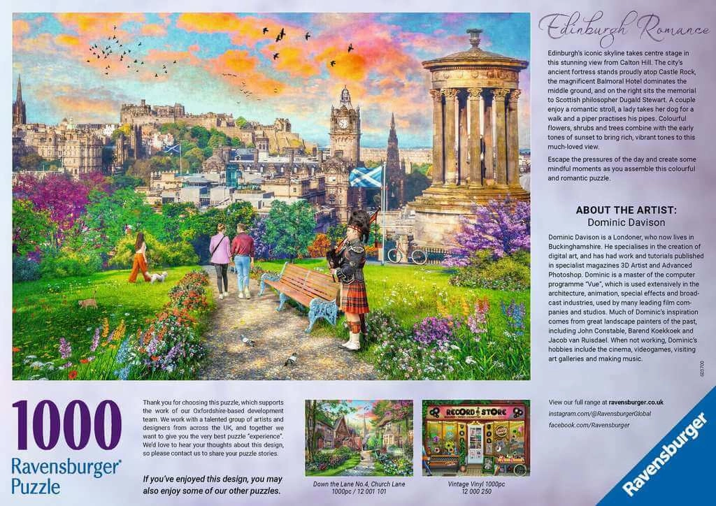 Ravensburger Edinburgh Romance 1000 Piece Jigsaw Puzzle for Ages 14 