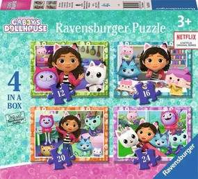 Ravensburger Gabby's Dollhouse 4 in a Box Jigsaw Puzzles for Ages 3  