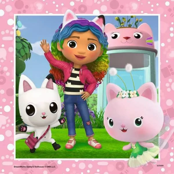 Ravensburger Gabby's Dollhouse It's Meow Time! 3x49 PC Jigsaws for Ages 5 