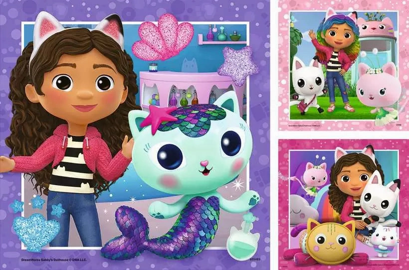 Ravensburger Gabby's Dollhouse It's Meow Time! 3x49 PC Jigsaws for Ages 5 