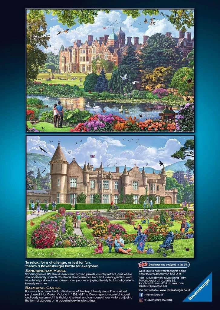 Ravensburger Happy Days No5 Royal Residences 4x500 PC Jigsaws Age 10 