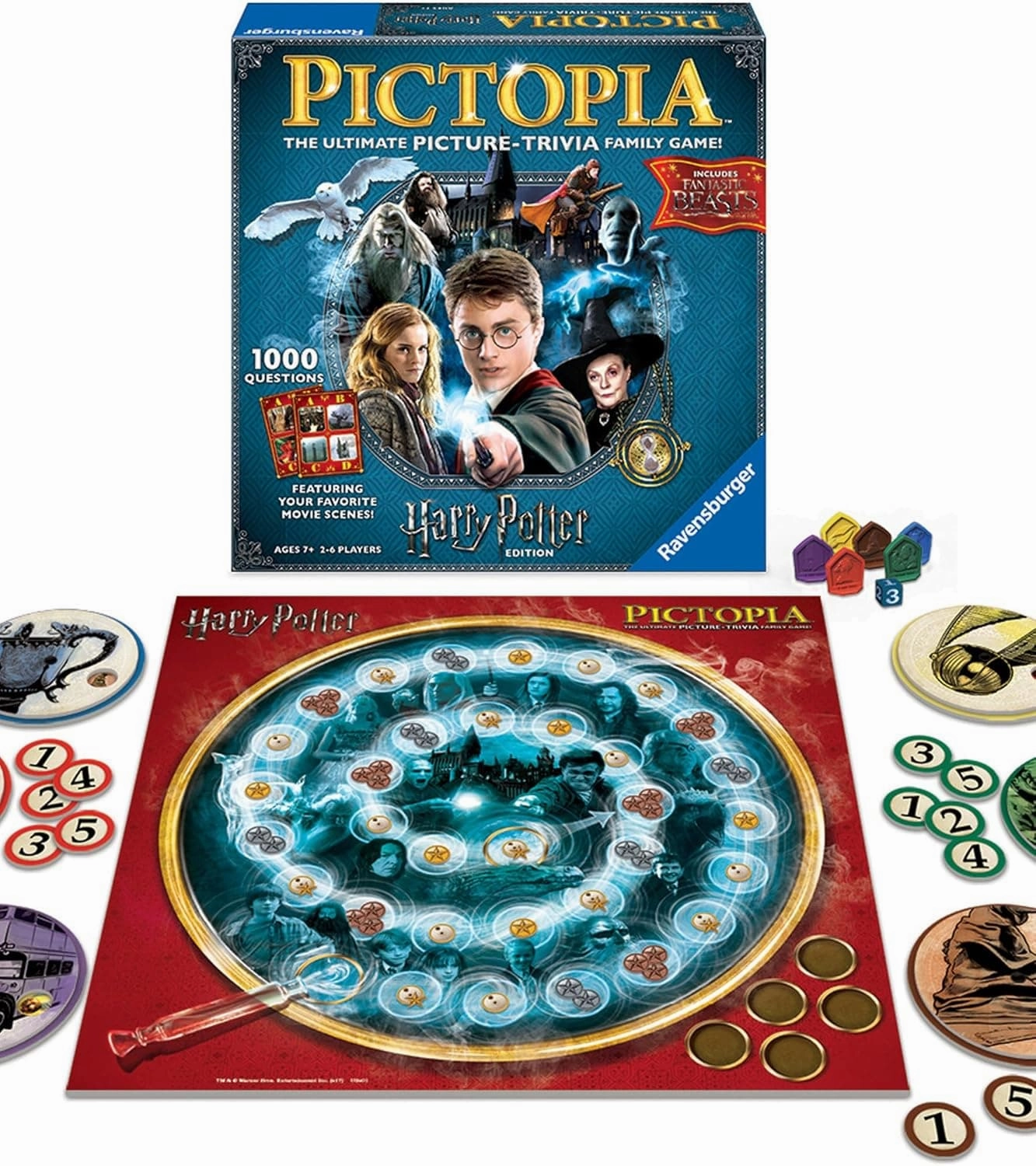 Ravensburger Harry Potter Pictopia Trivia Game for 2-6 Players Aged 7 