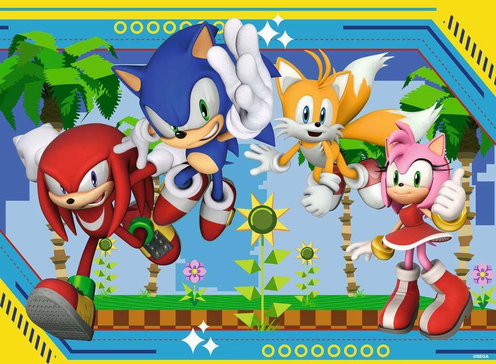 Ravensburger Knuckles, Sonic, Tails, Amy 100 XXL PC Jigsaw for Ages 6 