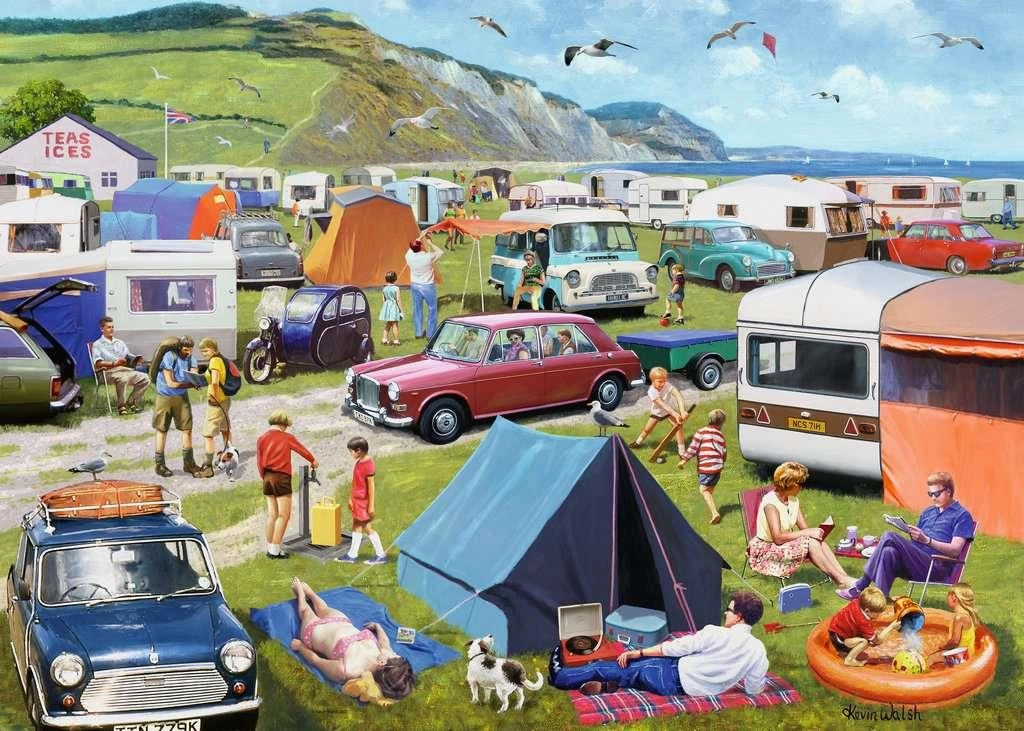 Ravensburger Leisure Days No5 Camping & Caravaning 1000PC Jigsaw Age 14 