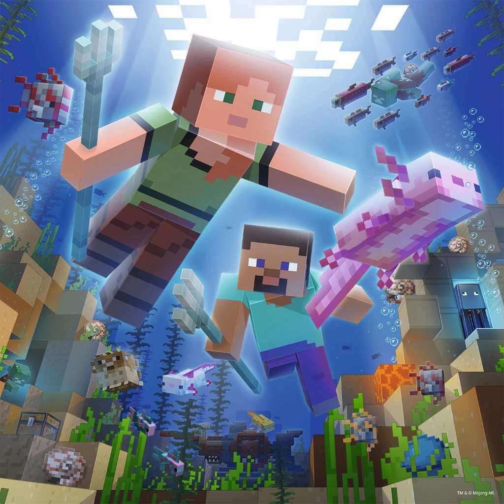 Ravensburger Minecraft Biomes 3 x 49 Piece Jigsaw Puzzles for Ages 5 