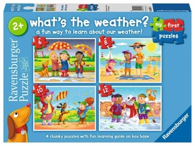 Ravensburger My First 4 in a Box Puzzle What's the Weather? For Ages 2 
