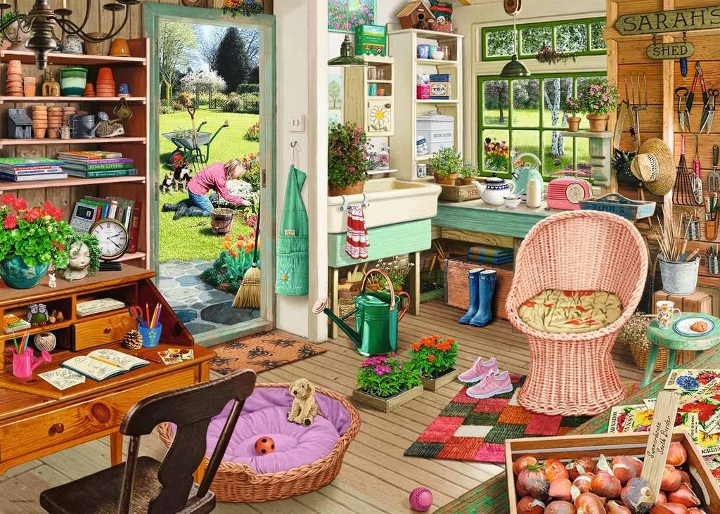 Ravensburger My Haven No8 The Gardeners Shed 1000PC Jigsaw for Age 14 