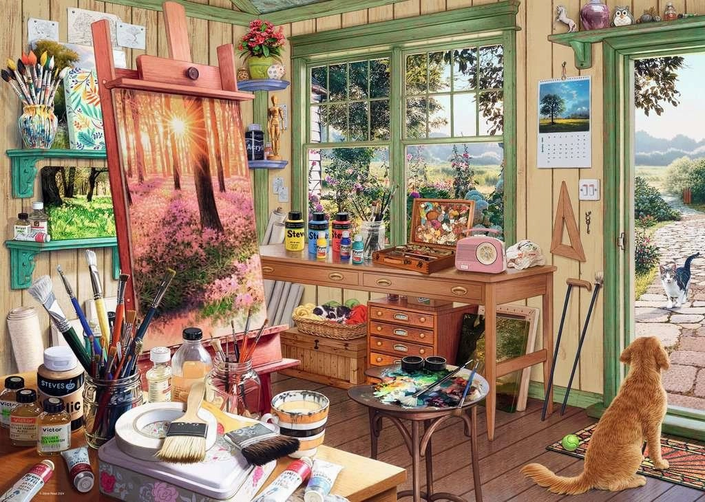 Ravensburger My Haven No.11 Artists Shed 1000 Piece Jigsaw for Age 14 