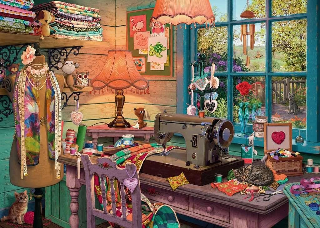 Ravensburger My Haven No.4 The Sewing Shed 1000 PC Jigsaw for Ages 14 