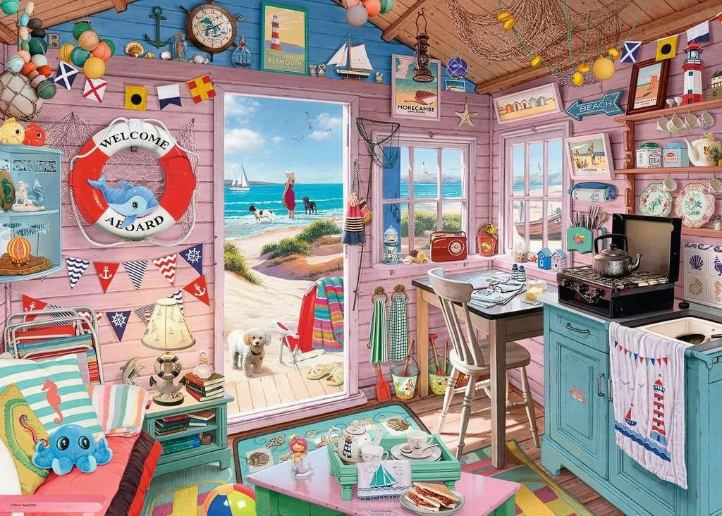 Ravensburger My Haven No.7 The Beach Hut 1000 Piece Jigsaw for Age 14 