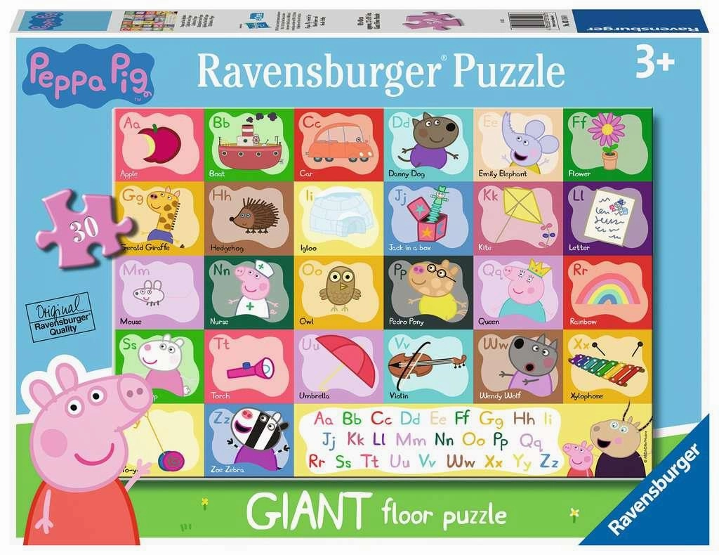 Ravensburger Peppa Pig Alphabet 30 Piece Giant Floor Puzzle for Age 3 