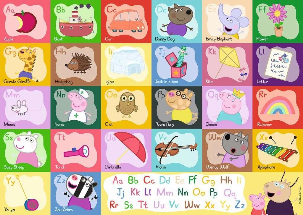Ravensburger Peppa Pig Alphabet 30 Piece Giant Floor Puzzle for Age 3 