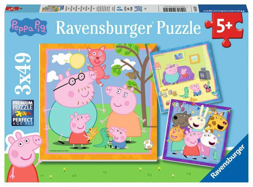 Ravensburger Peppa's Family & Friends 3x49 Piece Jigsaws for Ages 5 