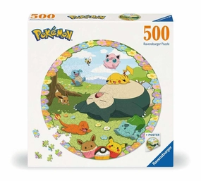 Ravensburger Pokmon 500 Piece Circular Jigsaw Puzzle for Ages 12 and Up
