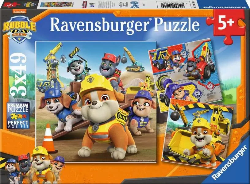 Ravensburger Rubble & Crew 3 x 49 Piece Jigsaw Puzzles for Ages 5 & Up