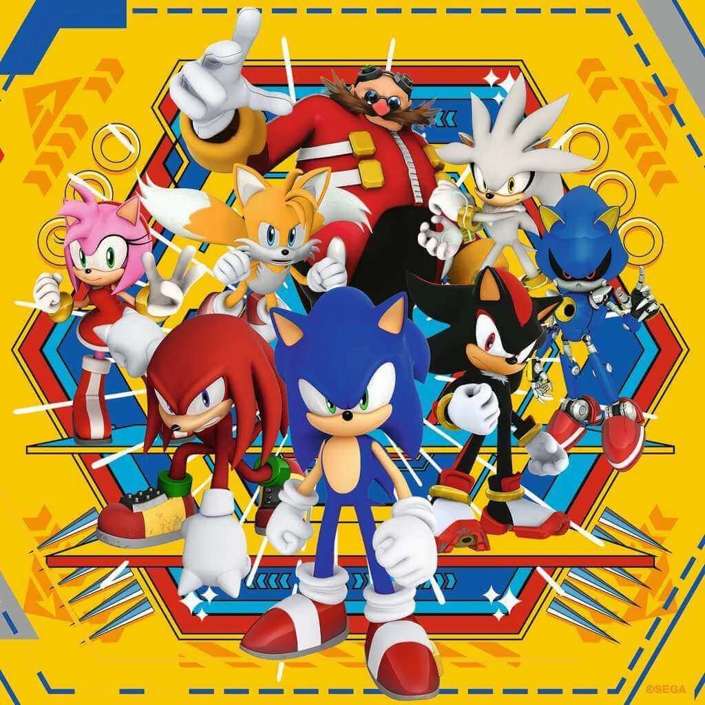 Ravensburger Sonic The Hedgehog 3x49 Piece Jigsaw Puzzles for Ages 5 
