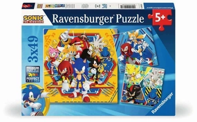 Ravensburger Sonic The Hedgehog 3x49 Piece Jigsaw Puzzles for Ages 5 