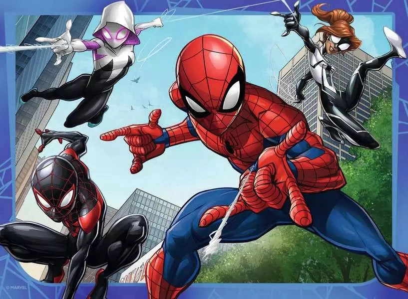 Ravensburger Spider-Man 4 in a Box Jigsaw Puzzles for Ages 3 and Up