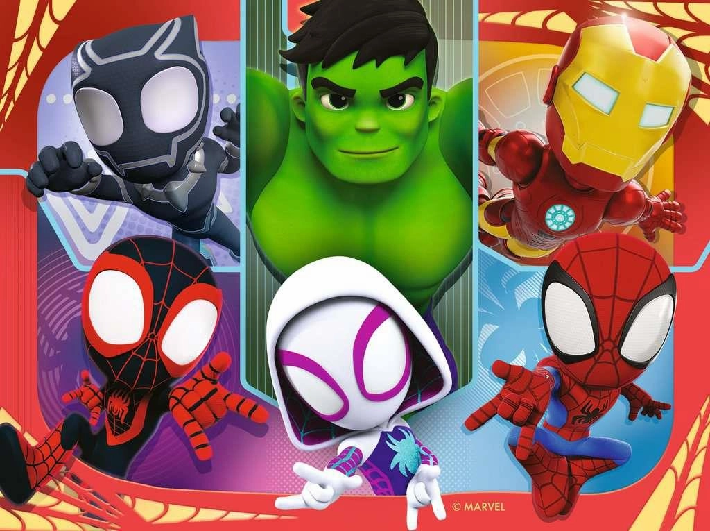 Ravensburger Spidey & His Amazing Friends 4 in a Box Jigsaw for Age 3 