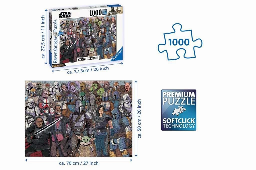 Ravensburger Star Wars The Mandalorian Challenge 1000PC Jigsaw Age 14 