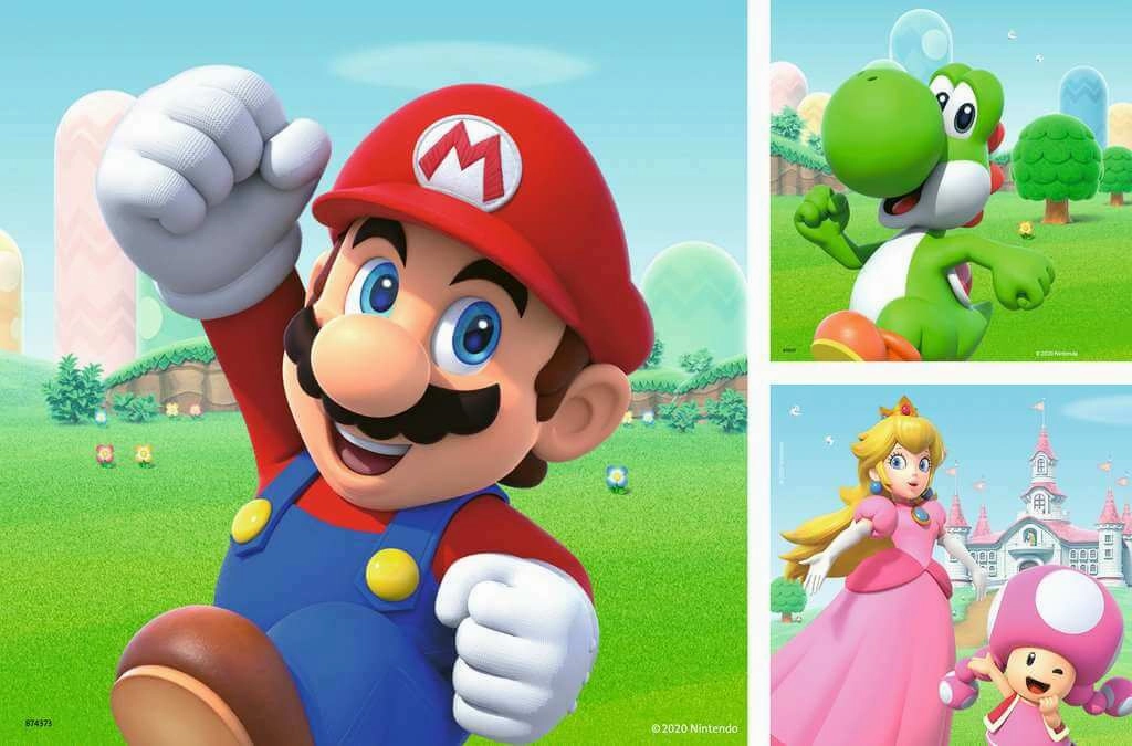 Ravensburger Super Mario 3 x 49 Piece Jigsaw Puzzles for Ages 5 and Up