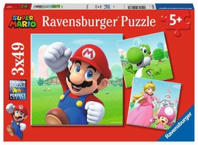 Ravensburger Super Mario 3 x 49 Piece Jigsaw Puzzles for Ages 5 and Up