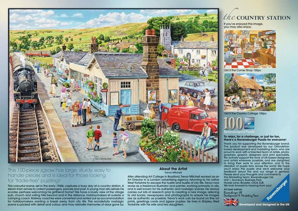 Ravensburger The Country Station 100 Piece Jigsaw for Ages 10 and Up