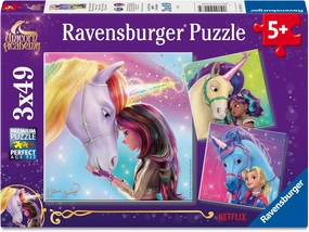 Ravensburger Unicorn Academy 3 x 49 Piece Jigsaw Puzzles for Ages 5 