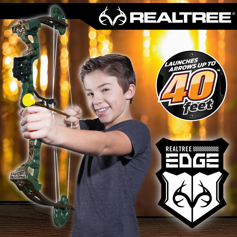RealTree Adventure Kids' Toy Compound Bow Set - 30" Camo with Suction Arrows