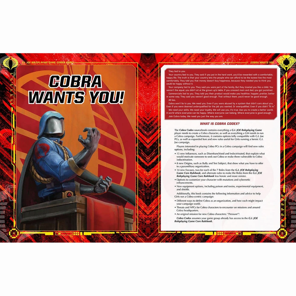 Renegade Games Studios G.I. JOE RPG Cobra Codex Sourcebook