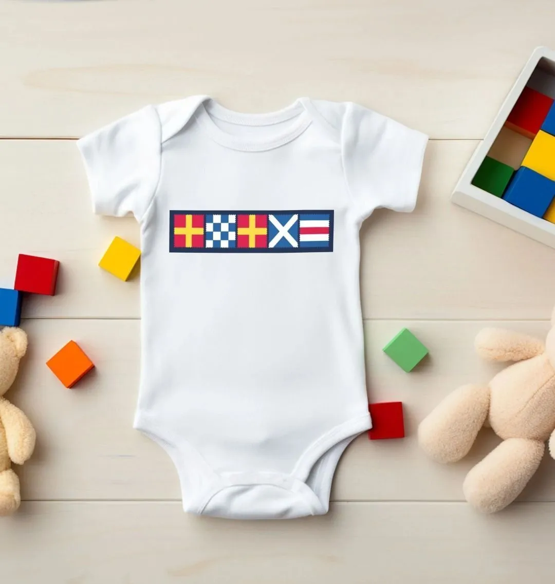 R.N.R.M.C Flag Logo Baby Grow