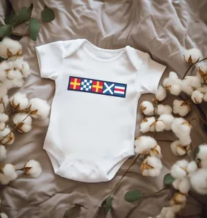 R.N.R.M.C Flag Logo Baby Grow