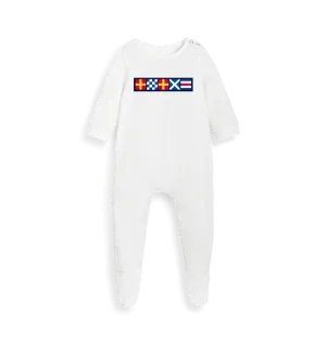 R.N.R.M.C Flag Logo Baby Sleepsuit