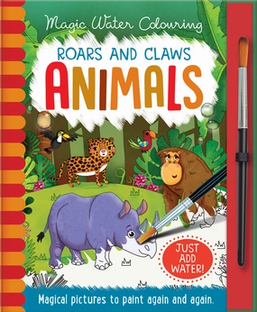 ROARS AND CLAWS ANIMALS MAGIC WATER COLOURING