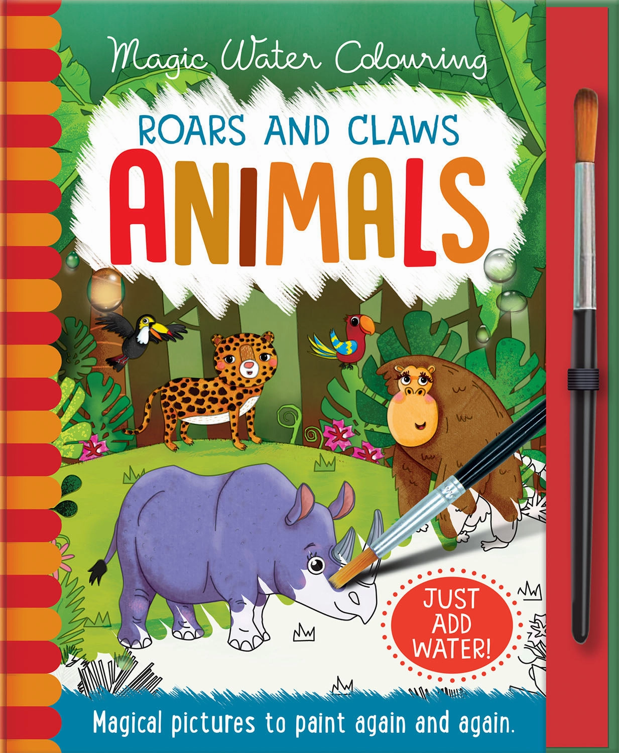 ROARS AND CLAWS ANIMALS MAGIC WATER COLOURING