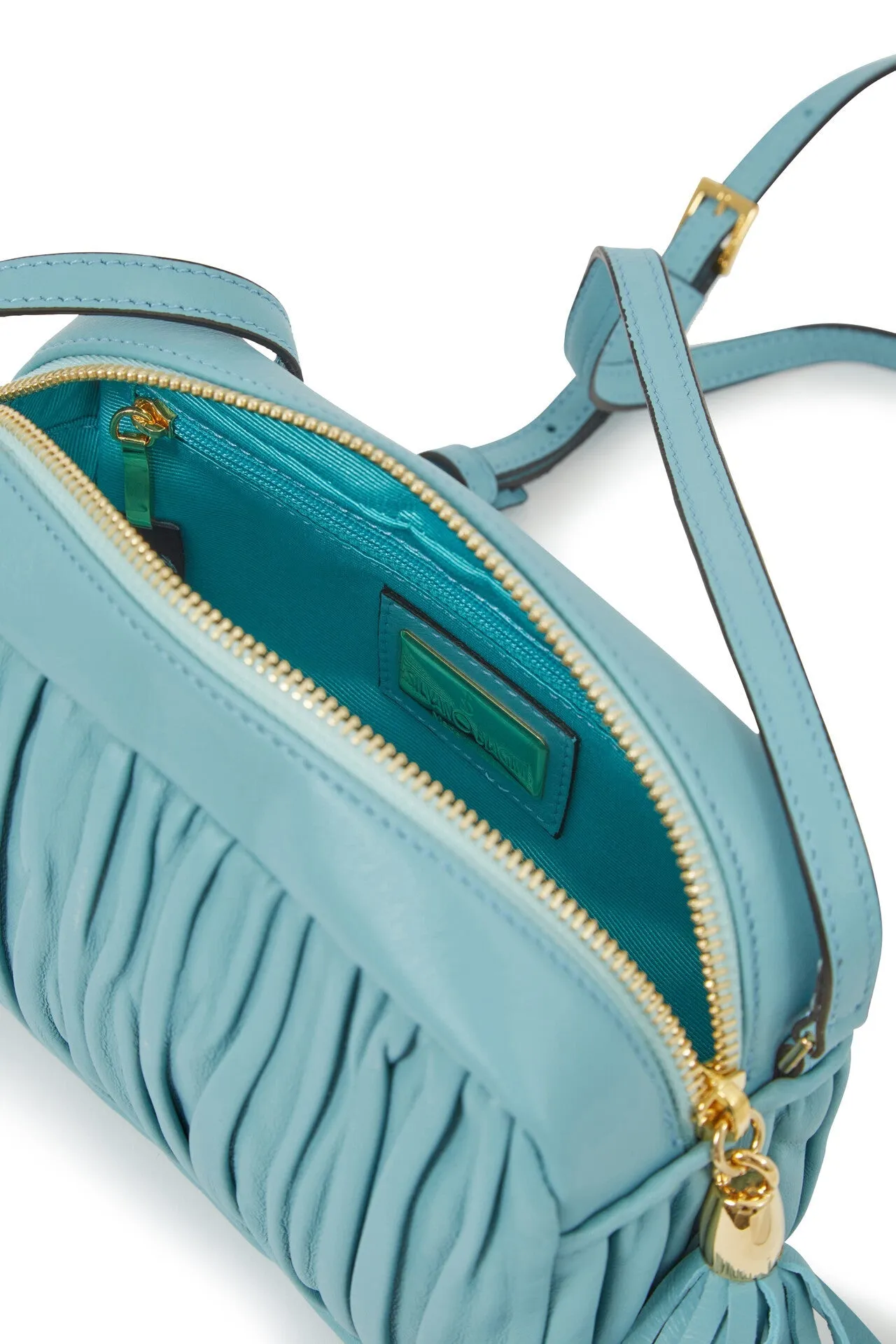 ROSA ZIP TASSEL CLUTCH IN ITALIAN LEATHER