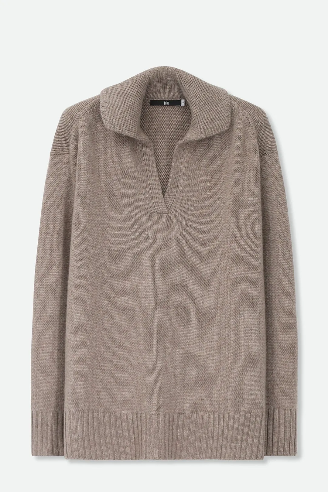 ROUEN POLO NECK SWEATER IN CASHMERE MERINO 4 PLY KNIT