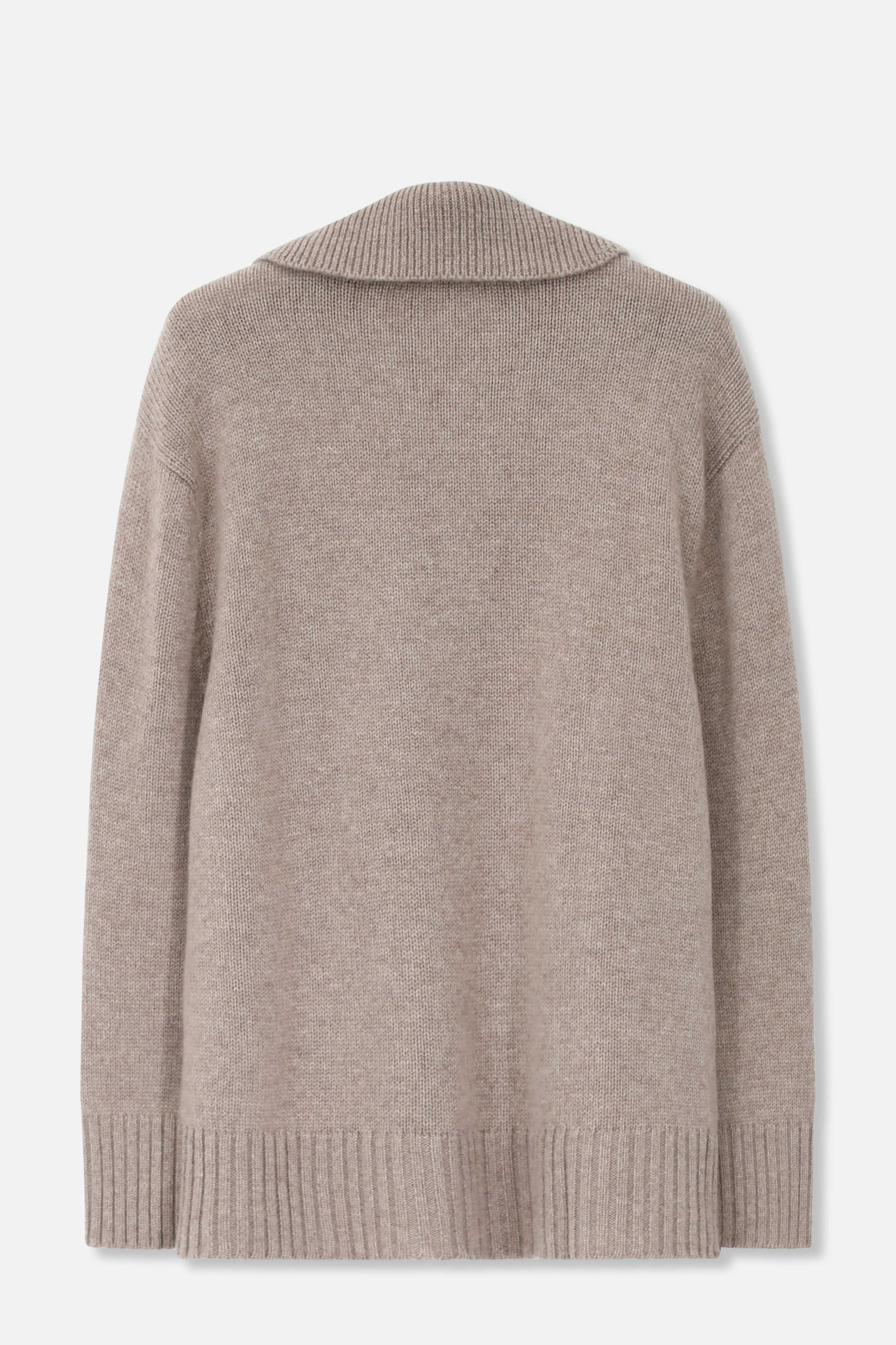 ROUEN POLO NECK SWEATER IN CASHMERE MERINO 4 PLY KNIT