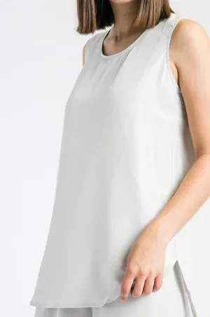 ROUND HEM TANK IN SILK