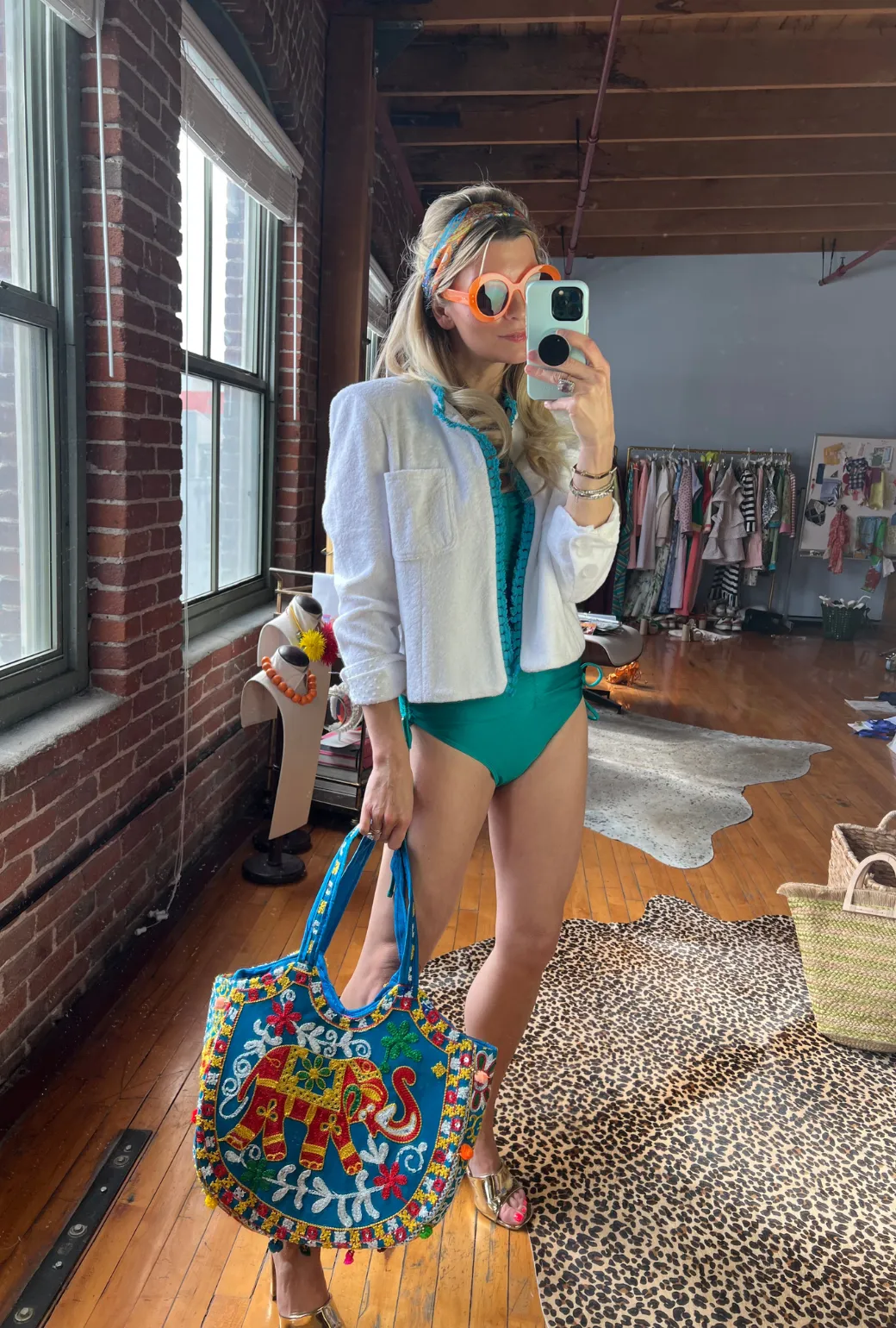 Ruched Convertible One Piece Suit - Turquoise